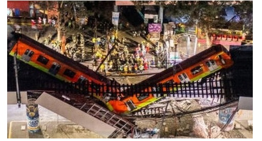 மெக்ஸிக்கோ ரயில் மேம்பாலம் இடிந்து 23 பேர் பலி